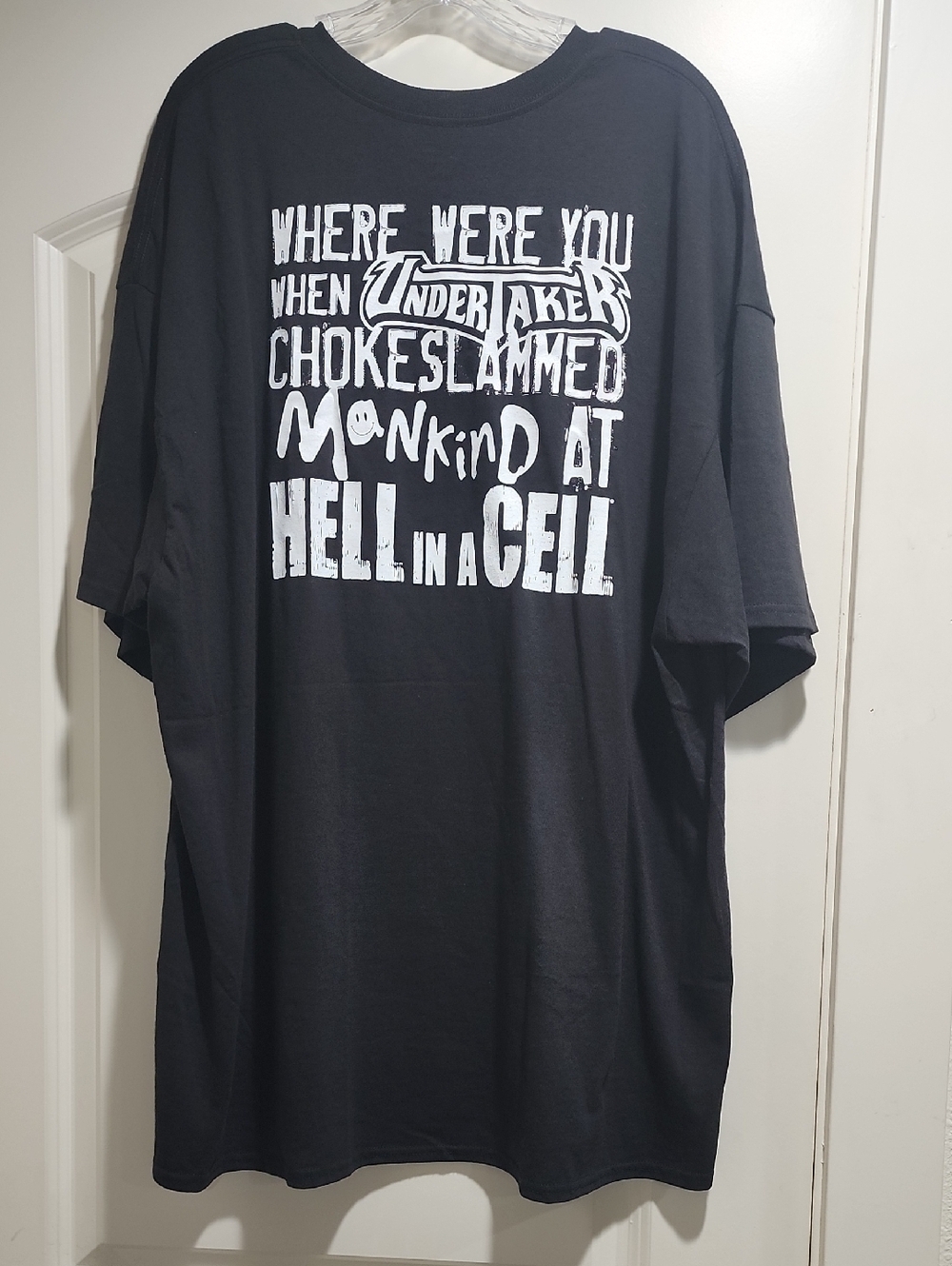 WWE Undertaker Hell in a Cell Mankind Graphic Tee Black Wrestling Shirt Size 2XL
